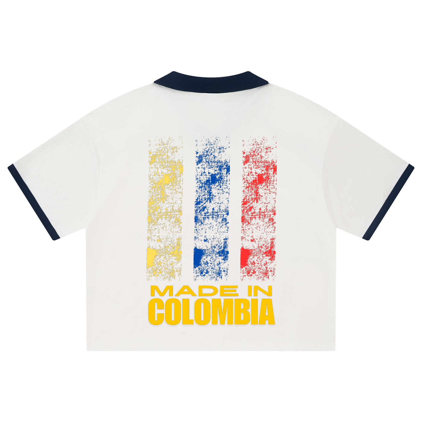 Colombia Unisex Collared Piping Boxy Soccer Jersey