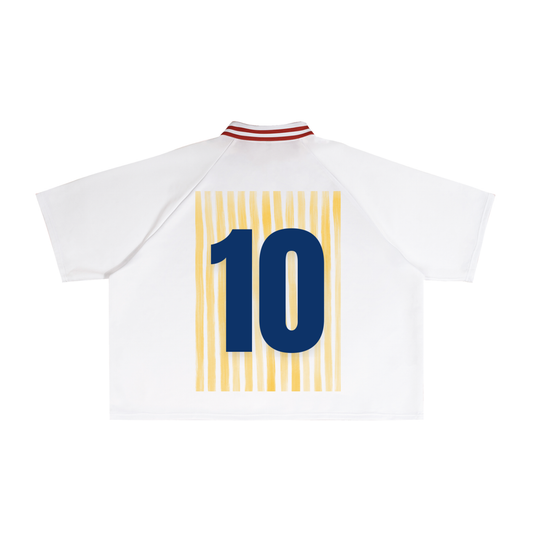 Colombia Contrast Lapel Collar Boxy T-Shirt