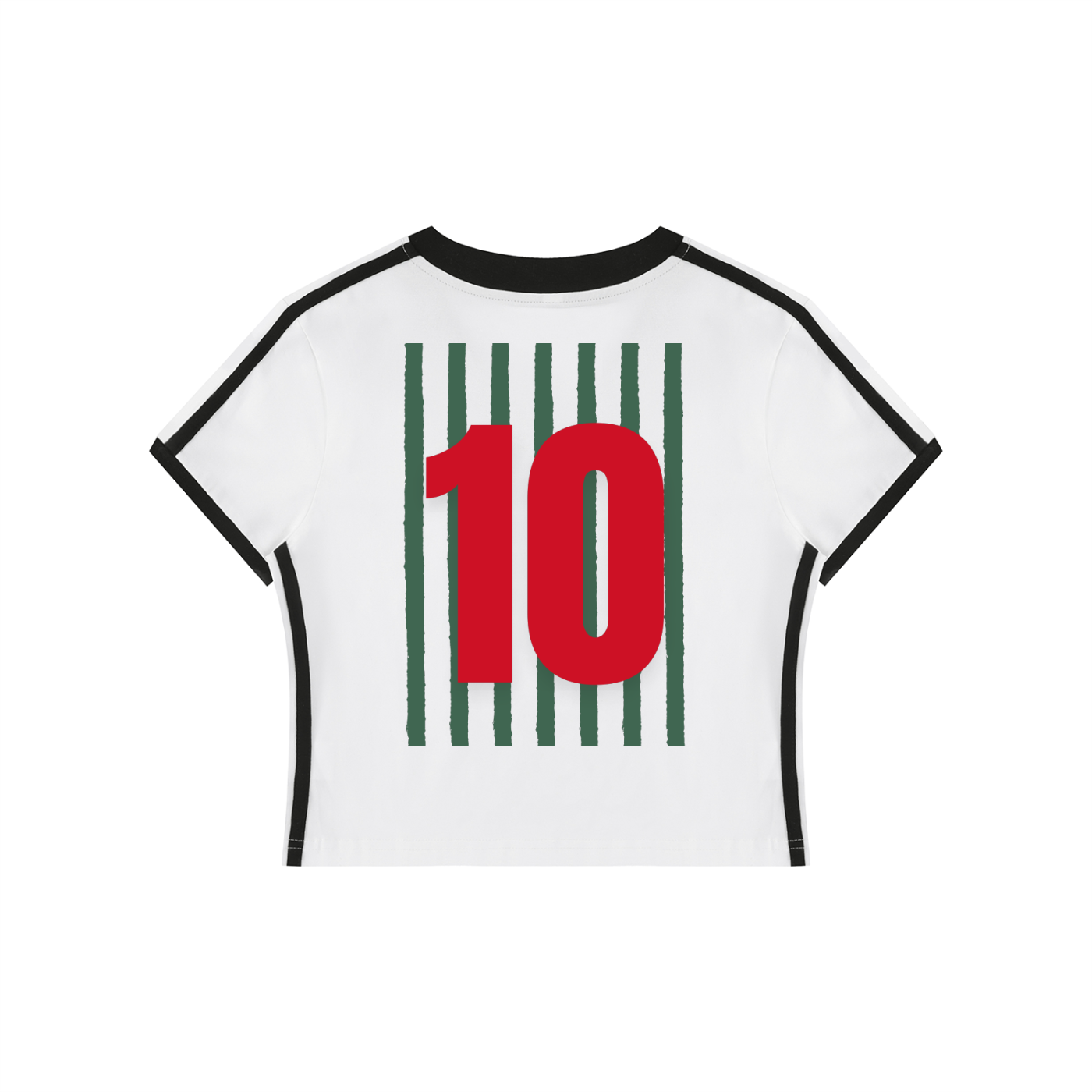 Mexico Women's Retro Binding V-Neck Crop T-Shirt