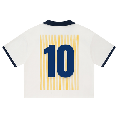 Colombia Unisex Collared Piping Boxy Soccer Jersey