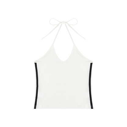 Colombia Women's Color Block Halter Crop Tank Top