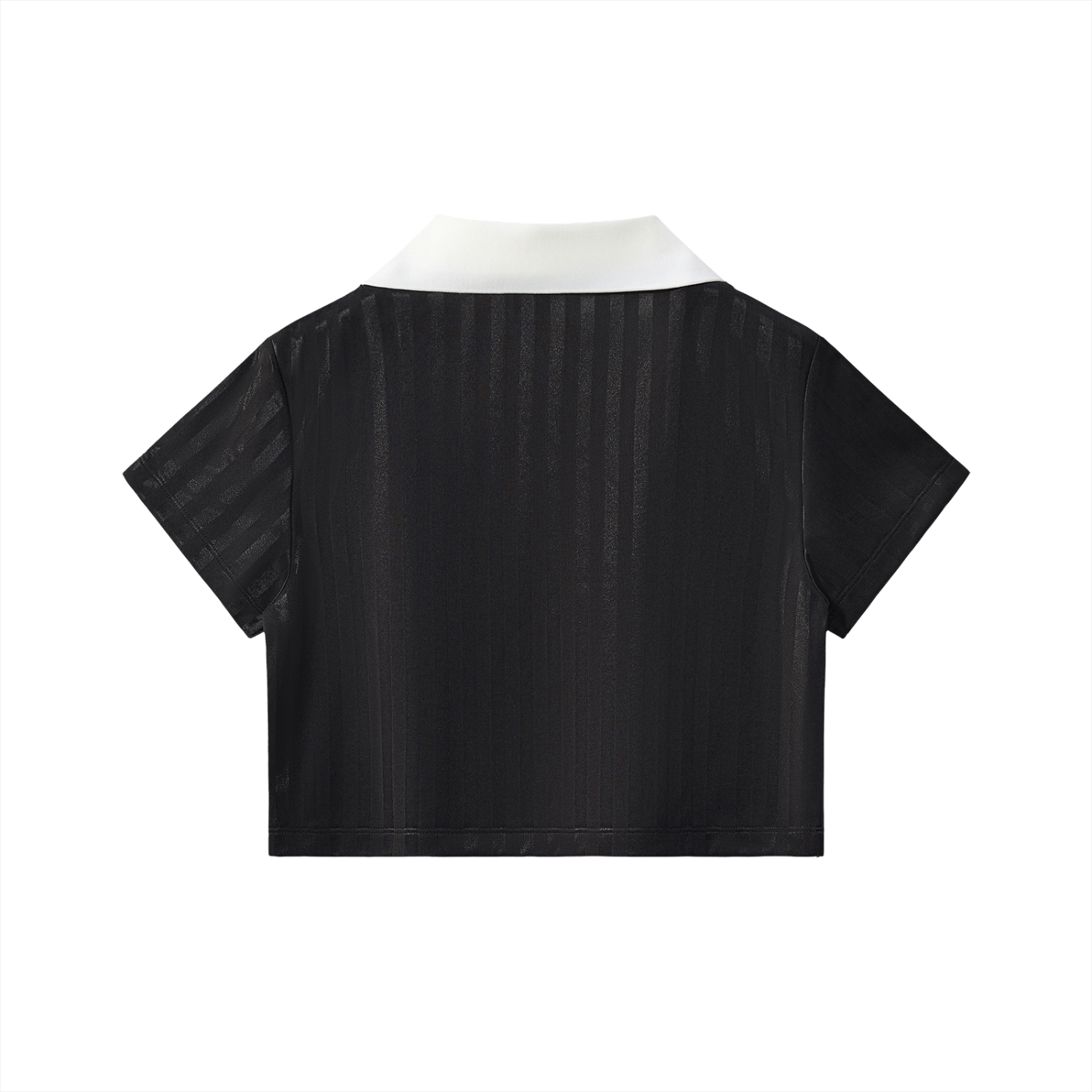 Colombia Contrast Collar Striped Cropped Jersey