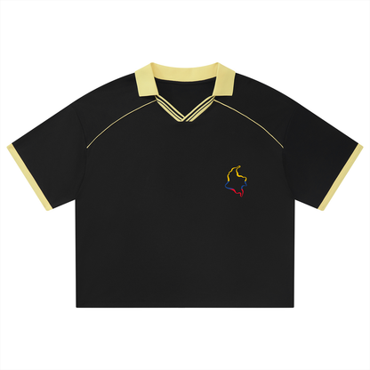 Colombia Unisex Collared Piping Boxy Soccer Jersey